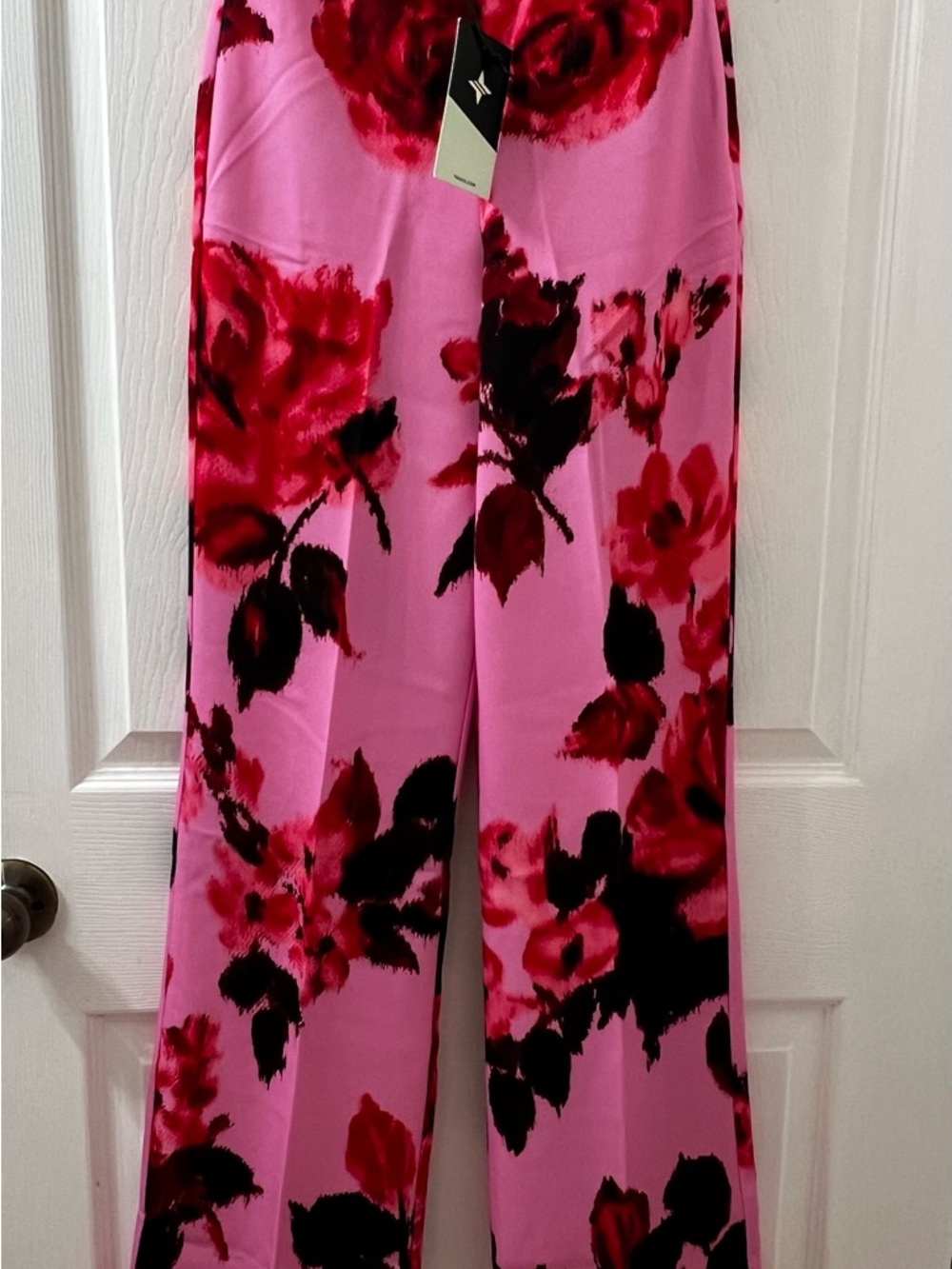 NWT Tuckernuck Cerise Blossom Pink Wide-Leg Floral Pants